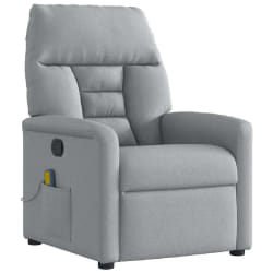 vidaXL Fauteuil massage - Gris clair
