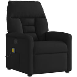 Fauteuil de massage inclinable Noir Tissu Vidaxl