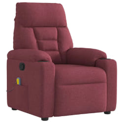 VidaXL Fauteuil de massage inclinable - Rouge bordeaux