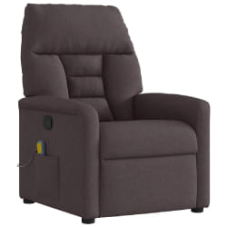 vidaXL Fauteuil de massage - Marron foncé