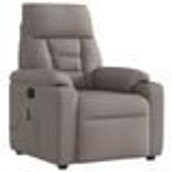 vidaXL Fauteuil de massage inclinable Taupe Tissu fauteuil de massage fauteuil fauteuil canapé fauteuil de bureau de 4015559