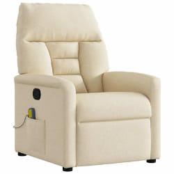 vidaXL Fauteuil de massage - Crème