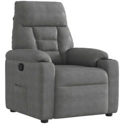 Vidaxl - Fauteuil inclinable gris foncé tissu microfibre