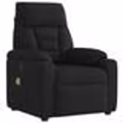 vidaXL Fauteuil inclinable de massage noir tissu microfibre fauteuil de massage fauteuil fauteuil canapé fauteuil de 4015573