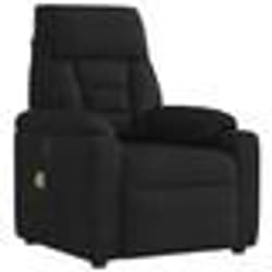 vidaXL Fauteuil inclinable de massage noir tissu microfibre fauteuil de massage fauteuil fauteuil canapé fauteuil de 4015573