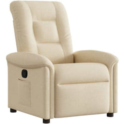 Fauteuil inclinable Crème Tissu vidaXL