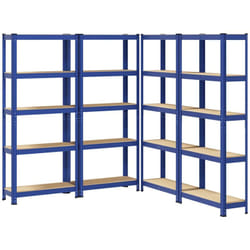 Vidaxl - tagères de rangement à 5 niveaux 4 pcs acier bois d'ingénierie