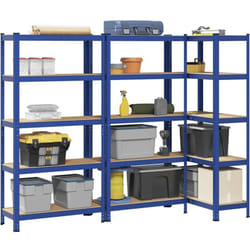 Vidaxl - tagères de rangement à 5 niveaux 3 pcs Bleu