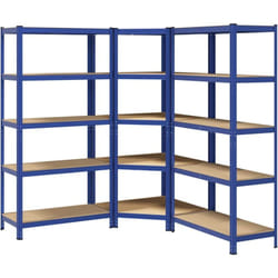 Vidaxl - Ensemble d'étagères à 5 niveaux 3 pcs acier bois d'ingénierie