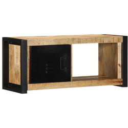 Vidaxl - Meuble tv 80x30x35 cm bois massif de manguier brut