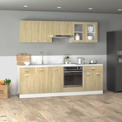 vidaXL Ensemble d'armoires cuisine 8pcs "Lyon" chêne sonoma