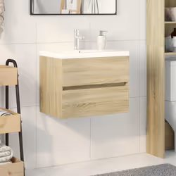 VidaXL 3307662 miroir de salle de bain et armoire de rangement pour évier