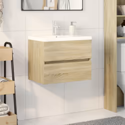 VidaXL 3307663 miroir de salle de bain et armoire de rangement pour évier - Vue supplémentaire 2