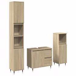 VidaXL 3307676, Chêne, Bois, 650 mm, 330 mm, 600 mm, 3 pièce(s)