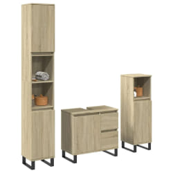vidaXL Ensemble de meubles de salle de bain 3 pcs - Chêne sonoma