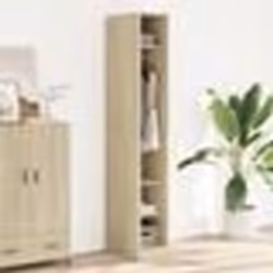 vidaXL Garde-robe chêne sonoma 30x50x200 cm bois dingénierie armoire de rangement organisateur de garde-robe armoire 3307686