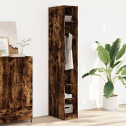 Garde-robe Chêne Fumé 30x50x200 Cm Bois D'Ingénierie Vidaxl