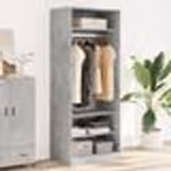vidaXL Garde-robe gris béton 80x50x200 cm bois d'ingénierie