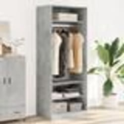 vidaXL Garde-robe gris béton 80x50x200 cm bois d'ingénierie