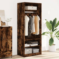 Garde-robe Chêne Fumé 80x50x200 Cm Bois D'Ingénierie Vidaxl