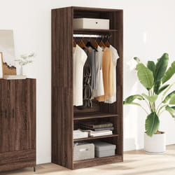 Garde robe chêne marron 80x50x200 cm bois d ingénierie