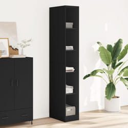 Garde-robe noir 30x50x200 cm bois d'ingénierie - Vidaxl