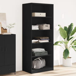 Garde-robe noir 80x50x200 cm bois d'ingénierie - Vidaxl