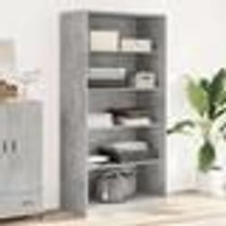 vidaXL Garde-robe Gris béton 100x50x200 cm Aggloméré