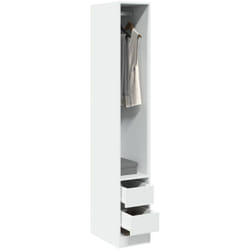 vidaXL Garde-robe Blanc 30x50x200 cm Bois d'ingénierie