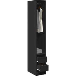 Garde-robe noir 30x50x200 cm bois d'ingénierie - Vidaxl
