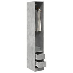 Vidaxl - Garde-robe Gris Béton 30x50x200 Cm Bois D'Ingénierie