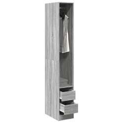 vidaXL Garde-robe sonoma gris 30x50x200 cm bois dingénierie 3307743