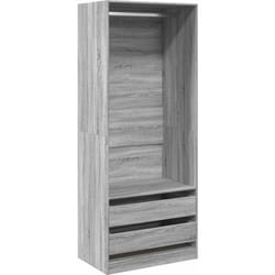 Garde-robe sonoma gris 80x50x200 cm bois d'ingénierie Vidaxl