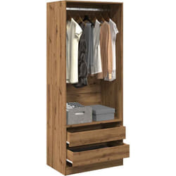 Vidaxl Garde-robe Chêne Artisanal 80x50x200 Cm Bois D'Ingénierie