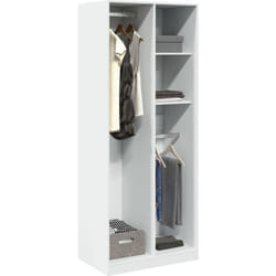 Garde-robe blanc 80x50x200 cm bois d'ingénierie