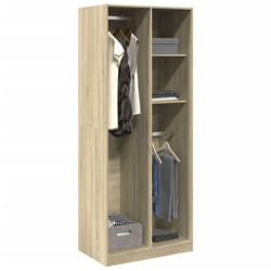 Garde-robe chêne sonoma 80x50x200 cm bois d'ingénierie - Vidaxl