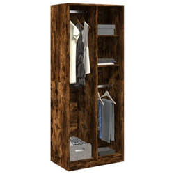Garde robe chêne fumé 80x50x200 cm bois d ingénierie