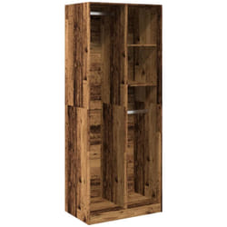 Garde robe vieux bois 80x50x200 cm bois d ingénierie