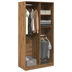 vidaXL Garde-robe chêne artisanal 100x50x200 cm bois dingénierie armoire de rangement organisateur de garde-robe 3307773