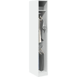 Garde-robe Blanc 30x50x200 cm Bois d'ingénierie - Vidaxl