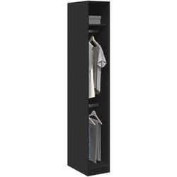 Garde-robe noir 30x50x200 cm bois d'ingénierie