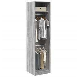 vidaXL Garde-robe gris sonoma 50x50x200 cm bois dingénierie armoire de rangement organisateur de garde-robe armoire 3307788