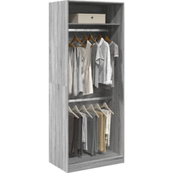 Garde-robe sonoma gris 80x50x200 cm bois d'ingénierie - Vidaxl