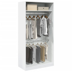 Garde-robe Blanc 100x50x200 cm Bois d'ingénierie - Vidaxl