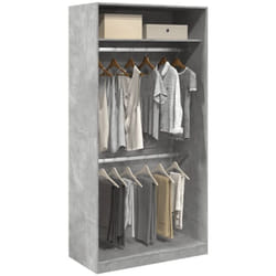 Garde-robe Gris béton 100x50x200 cm Aggloméré
