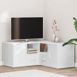 Armoire d'angle blanc 160x40x45 cm bois d'ingénierie