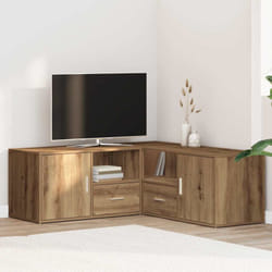 Armoire d angle chêne artisanal 200x40x45 cm bois d ingénierie