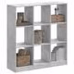 vidaXL Bibliothèque gris béton 102x32x108 cm bois d'ingénierie