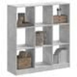 vidaXL Bibliothèque gris béton 102x32x108 cm bois d'ingénierie
