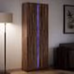 vidaXL Buffet haut avec LED chêne brun 74x325x200cm bois d’ingénierie armoire armoire de rangement buffet haut armoire 330789 ...